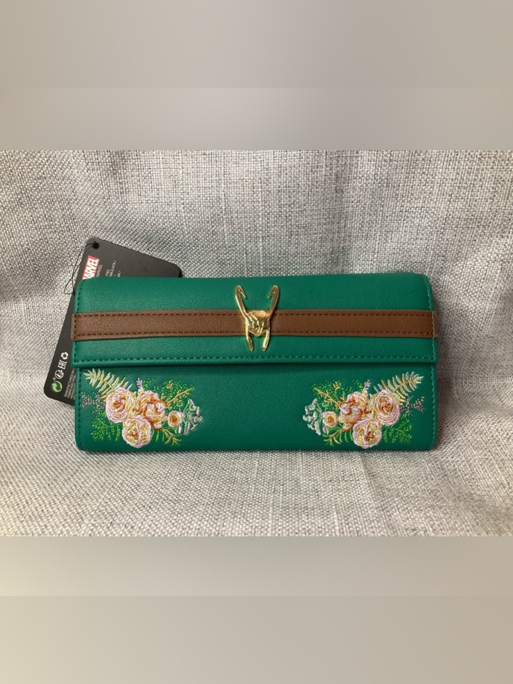 Loungefly Marvel Loki Floral Embroidered Wallet